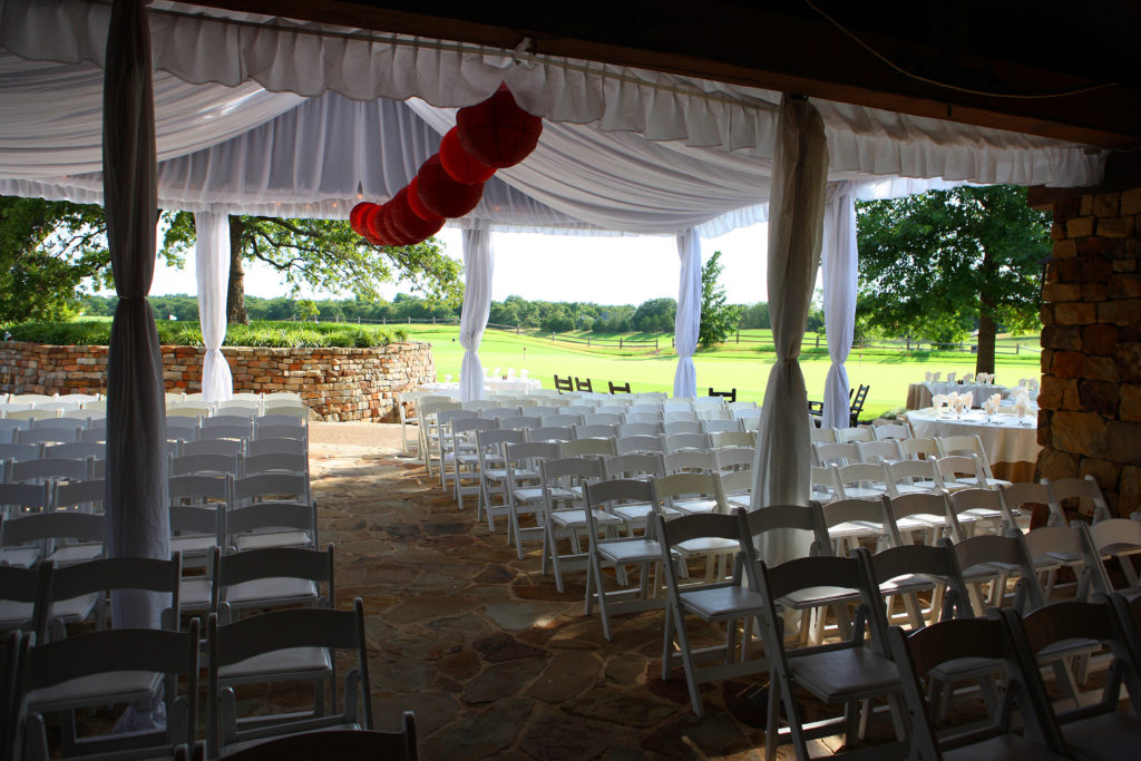 Wedding Ceremony Tent Setup at Vaquero Club